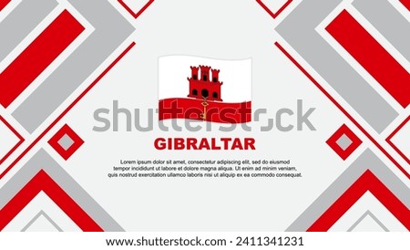Gibraltar Flag Abstract Background Design Template. Gibraltar Independence Day Banner Wallpaper Vector Illustration. Gibraltar Flag