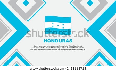 Honduras Flag Abstract Background Design Template. Honduras Independence Day Banner Wallpaper Vector Illustration. Honduras Independence Day