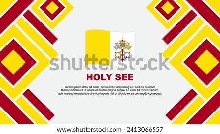 Holy See Flag Abstract Background Design Template. Holy See Independence Day Banner Wallpaper Vector Illustration. Holy See