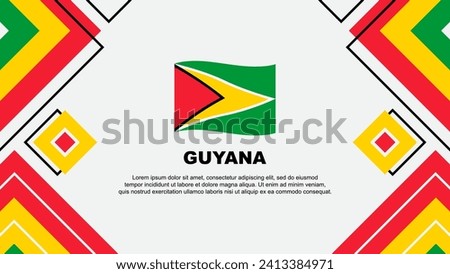 Guyana Flag Abstract Background Design Template. Guyana Independence Day Banner Wallpaper Vector Illustration. Guyana Background