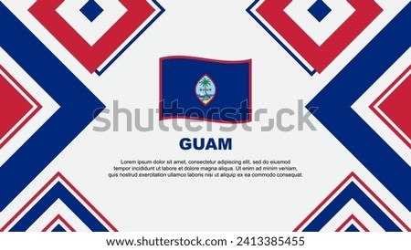 Guam Flag Abstract Background Design Template. Guam Independence Day Banner Wallpaper Vector Illustration. Guam Independence Day