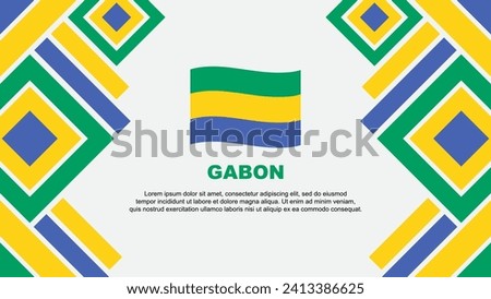 Gabon Flag Abstract Background Design Template. Gabon Independence Day Banner Wallpaper Vector Illustration. Gabon