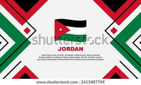 Jordan Flag Abstract Background Design Template. Jordan Independence Day Banner Wallpaper Vector Illustration. Jordan Illustration