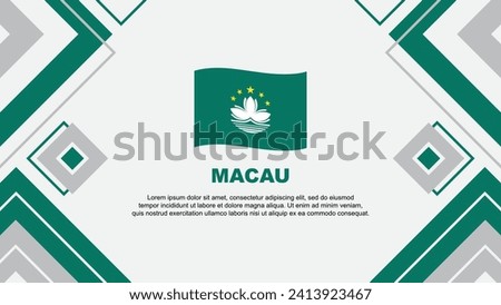 Macau Flag Abstract Background Design Template. Macau Independence Day Banner Wallpaper Vector Illustration. Macau Background