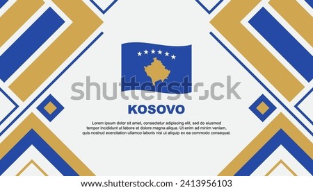 Kosovo Flag Abstract Background Design Template. Kosovo Independence Day Banner Wallpaper Vector Illustration. Kosovo Flag