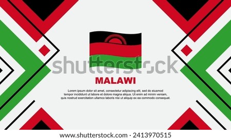 Malawi Flag Abstract Background Design Template. Malawi Independence Day Banner Wallpaper Vector Illustration. Malawi Illustration