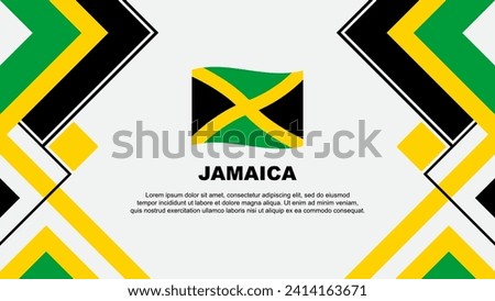 Jamaica Flag Abstract Background Design Template. Jamaica Independence Day Banner Wallpaper Vector Illustration. Jamaica Banner