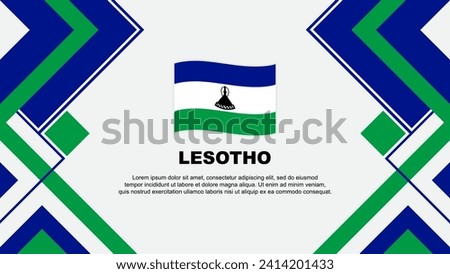 Lesotho Flag Abstract Background Design Template. Lesotho Independence Day Banner Wallpaper Vector Illustration. Lesotho Banner
