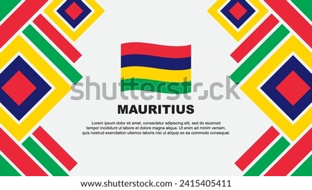 Mauritius Flag Abstract Background Design Template. Mauritius Independence Day Banner Wallpaper Vector Illustration. Mauritius