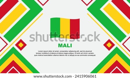 Mali Flag Abstract Background Design Template. Mali Independence Day Banner Wallpaper Vector Illustration. Mali Flag