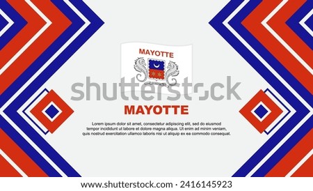 Mayotte Flag Abstract Background Design Template. Mayotte Independence Day Banner Wallpaper Vector Illustration. Mayotte Design