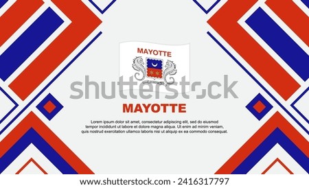 Mayotte Flag Abstract Background Design Template. Mayotte Independence Day Banner Wallpaper Vector Illustration. Mayotte Flag