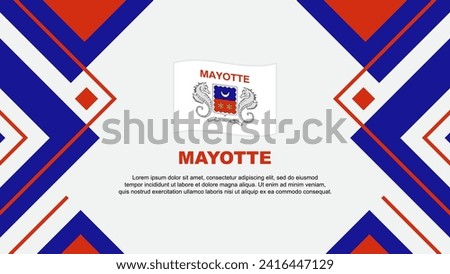 Mayotte Flag Abstract Background Design Template. Mayotte Independence Day Banner Wallpaper Vector Illustration. Mayotte Illustration