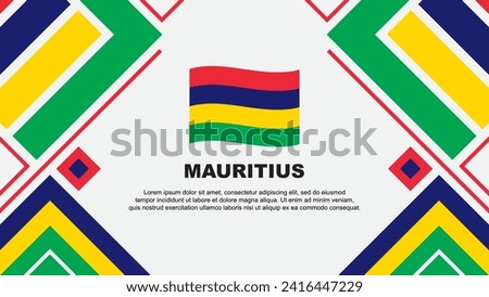 Mauritius Flag Abstract Background Design Template. Mauritius Independence Day Banner Wallpaper Vector Illustration. Mauritius Flag