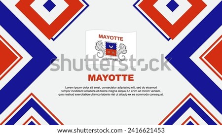 Mayotte Flag Abstract Background Design Template. Mayotte Independence Day Banner Wallpaper Vector Illustration. Mayotte Independence Day