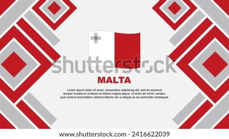 Malta Flag Abstract Background Design Template. Malta Independence Day Banner Wallpaper Vector Illustration. Malta