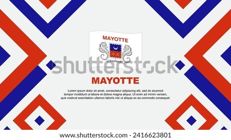 Mayotte Flag Abstract Background Design Template. Mayotte Independence Day Banner Wallpaper Vector Illustration. Mayotte Template