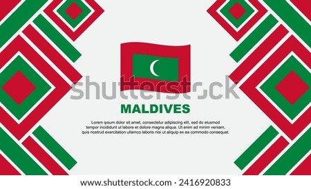 Maldives Flag Abstract Background Design Template. Maldives Independence Day Banner Wallpaper Vector Illustration. Maldives