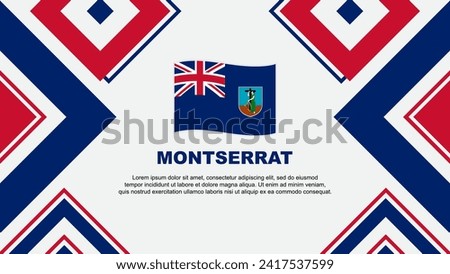 Montserrat Flag Abstract Background Design Template. Montserrat Independence Day Banner Wallpaper Vector Illustration. Montserrat Independence Day
