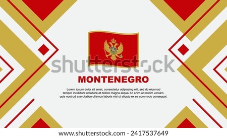 Montenegro Flag Abstract Background Design Template. Montenegro Independence Day Banner Wallpaper Vector Illustration. Montenegro Illustration