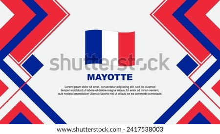 Mayotte Flag Abstract Background Design Template. Mayotte Independence Day Banner Wallpaper Vector Illustration. Banner