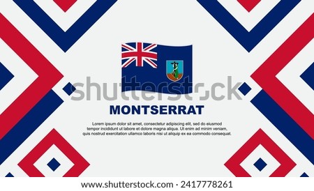 Montserrat Flag Abstract Background Design Template. Montserrat Independence Day Banner Wallpaper Vector Illustration. Montserrat Template