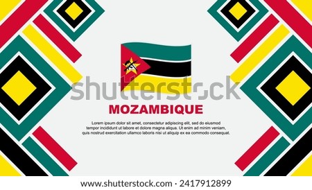 Mozambique Flag Abstract Background Design Template. Mozambique Independence Day Banner Wallpaper Vector Illustration. Mozambique