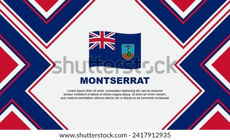 Montserrat Flag Abstract Background Design Template. Montserrat Independence Day Banner Wallpaper Vector Illustration. Montserrat Vector