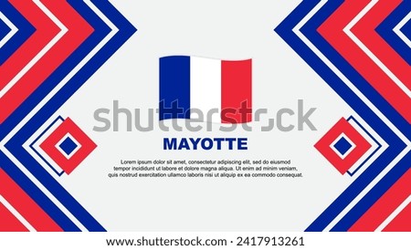 Mayotte Flag Abstract Background Design Template. Mayotte Independence Day Banner Wallpaper Vector Illustration. Design