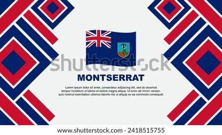 Montserrat Flag Abstract Background Design Template. Montserrat Independence Day Banner Wallpaper Vector Illustration. Montserrat