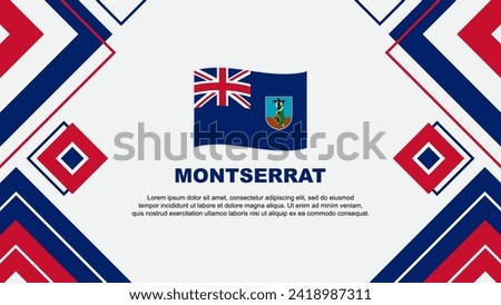 Montserrat Flag Abstract Background Design Template. Montserrat Independence Day Banner Wallpaper Vector Illustration. Montserrat Background