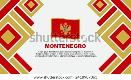 Montenegro Flag Abstract Background Design Template. Montenegro Independence Day Banner Wallpaper Vector Illustration. Montenegro