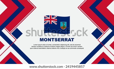 Montserrat Flag Abstract Background Design Template. Montserrat Independence Day Banner Wallpaper Vector Illustration. Montserrat Banner