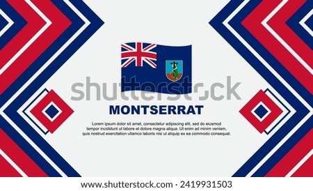 Montserrat Flag Abstract Background Design Template. Montserrat Independence Day Banner Wallpaper Vector Illustration. Montserrat Design