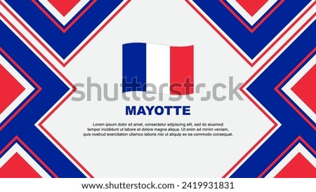 Mayotte Flag Abstract Background Design Template. Mayotte Independence Day Banner Wallpaper Vector Illustration. Vector