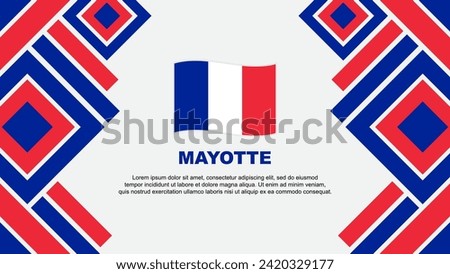 Mayotte Flag Abstract Background Design Template. Mayotte Independence Day Banner Wallpaper Vector Illustration