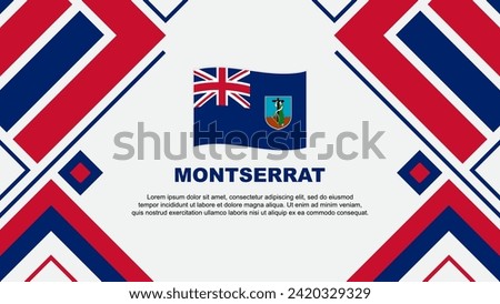 Montserrat Flag Abstract Background Design Template. Montserrat Independence Day Banner Wallpaper Vector Illustration. Montserrat Flag