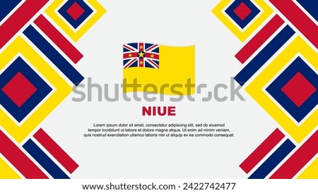 Niue Flag Abstract Background Design Template. Niue Independence Day Banner Wallpaper Vector Illustration. Niue