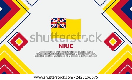 Niue Flag Abstract Background Design Template. Niue Independence Day Banner Wallpaper Vector Illustration. Niue Background