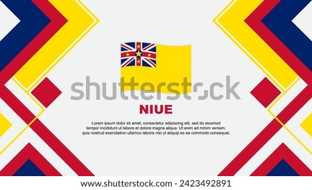 Niue Flag Abstract Background Design Template. Niue Independence Day Banner Wallpaper Vector Illustration. Niue Banner