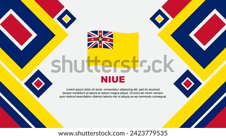 Niue Flag Abstract Background Design Template. Niue Independence Day Banner Wallpaper Vector Illustration. Niue Cartoon