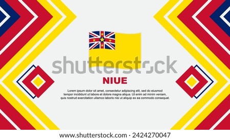 Niue Flag Abstract Background Design Template. Niue Independence Day Banner Wallpaper Vector Illustration. Niue Design
