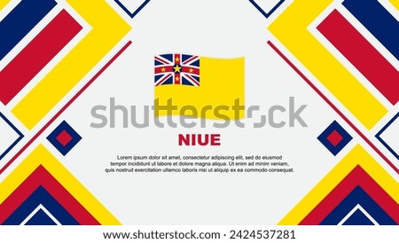 Niue Flag Abstract Background Design Template. Niue Independence Day Banner Wallpaper Vector Illustration. Niue Flag