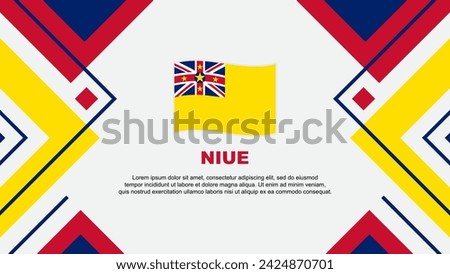 Niue Flag Abstract Background Design Template. Niue Independence Day Banner Wallpaper Vector Illustration. Niue Illustration