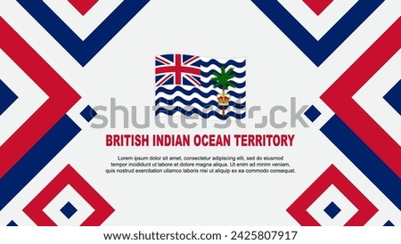 British Indian Ocean Territory Flag Abstract Background Design Template. Independence Day Banner Wallpaper Vector Illustration. Template