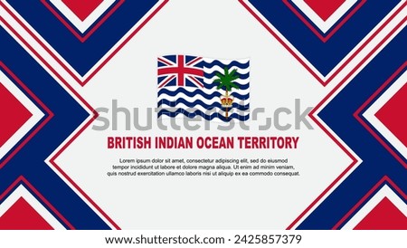 British Indian Ocean Territory Flag Abstract Background Design Template. Independence Day Banner Wallpaper Vector Illustration. Vector