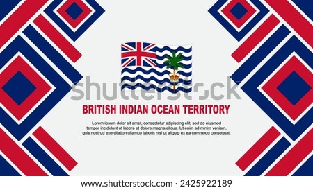 British Indian Ocean Territory Flag Abstract Background Design Template. Independence Day Banner Wallpaper Vector Illustration