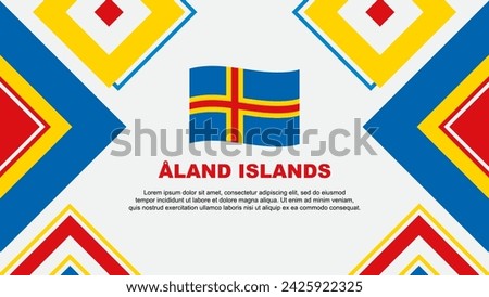 Aland Islands Flag Abstract Background Design Template. Aland Islands Independence Day Banner Wallpaper Vector Illustration. Aland Islands Independence Day