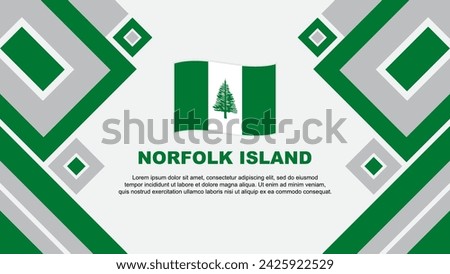 Norfolk Island Flag Abstract Background Design Template. Norfolk Island Independence Day Banner Wallpaper Vector Illustration. Norfolk Island Cartoon