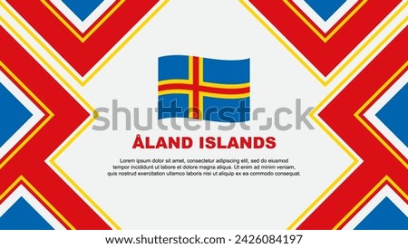 Aland Islands Flag Abstract Background Design Template. Aland Islands Independence Day Banner Wallpaper Vector Illustration. Aland Islands Vector